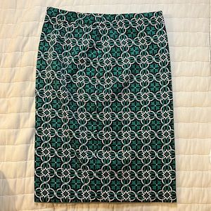 J. Crew Geometric Print Pencil Skirt Size 2